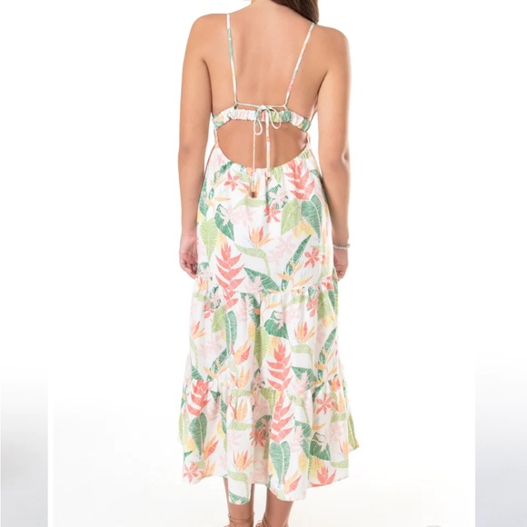 Tori Richard Tropical Resort Wear Maxi Dress Small - Picture 2 of 5
